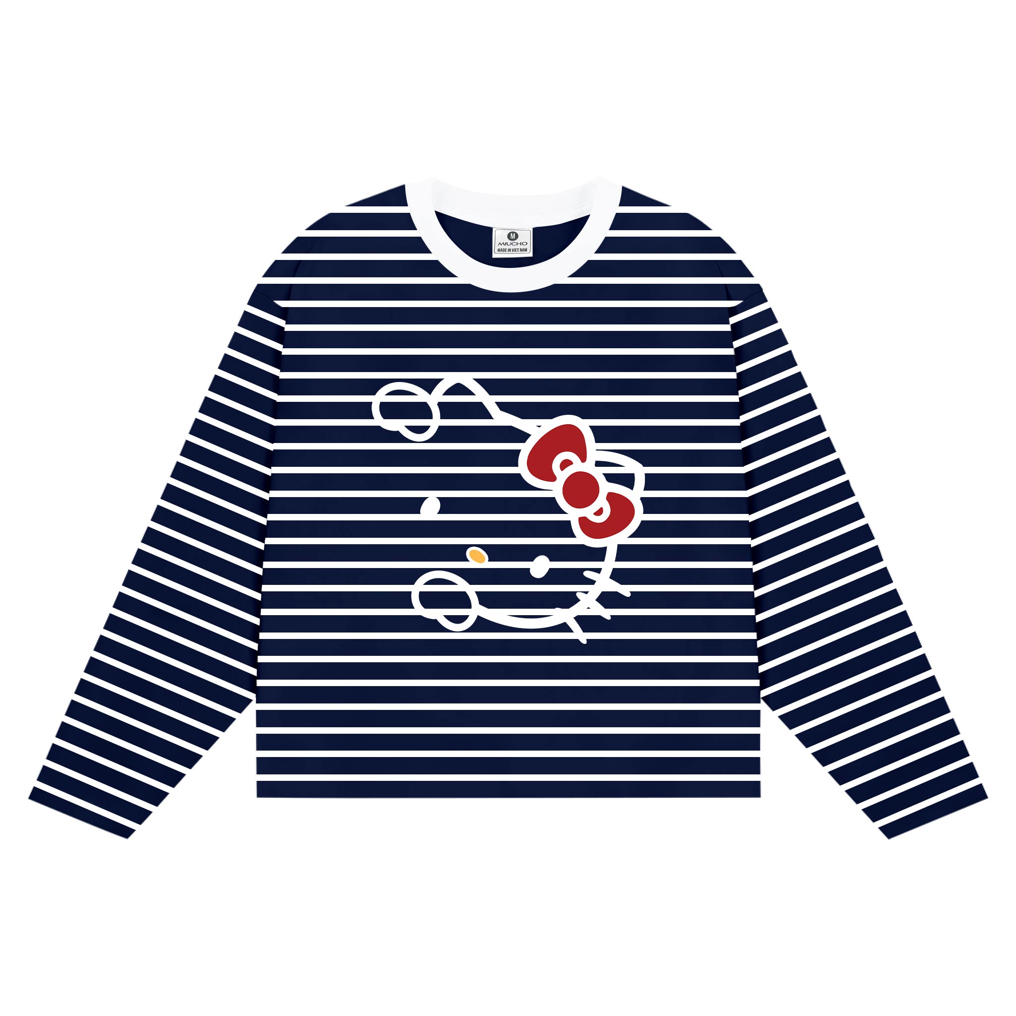 Áo thun nữ form boxy tay dài Miucho vải borip thoáng mát dày dặn hello kitty in mix 2692_thumbnail_14