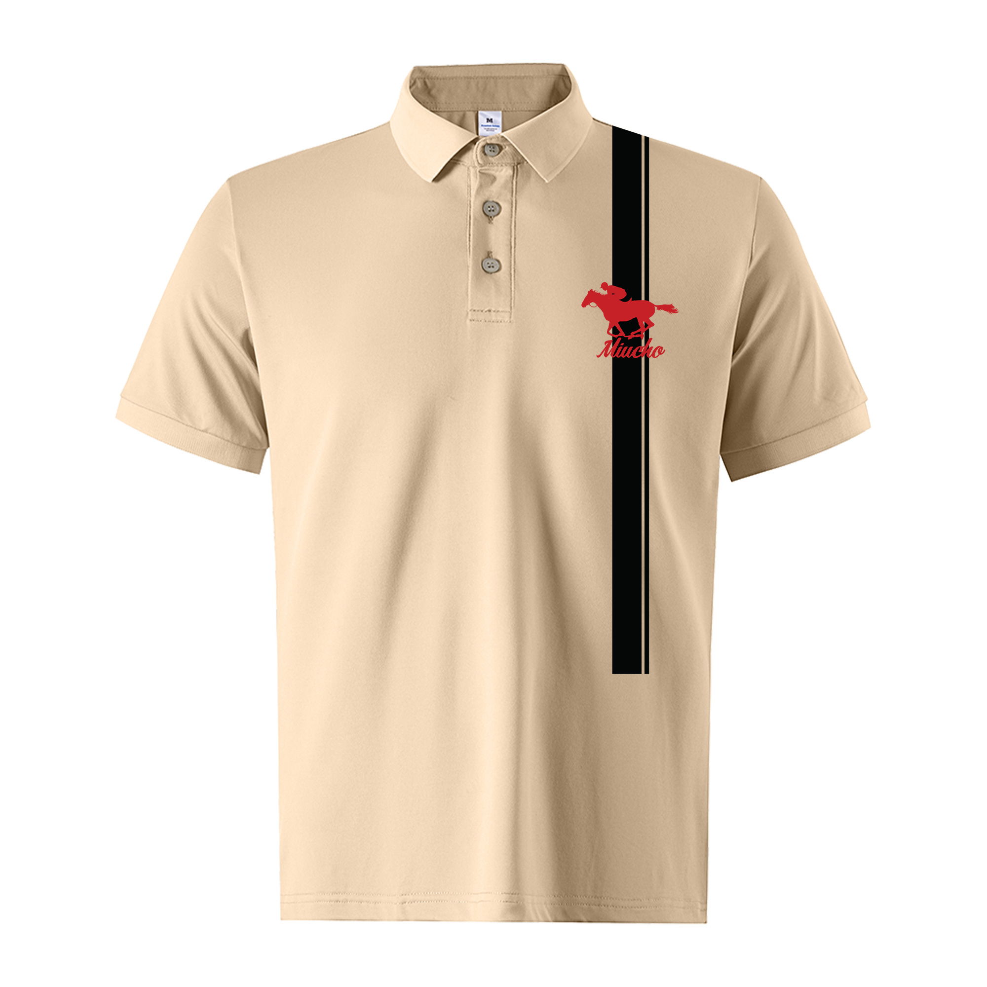 Áo polo nam phong cách vintage PLCSD2427 Miucho Iconic form vừa tay ngắn cổ trụ in artwork_thumbnail_7