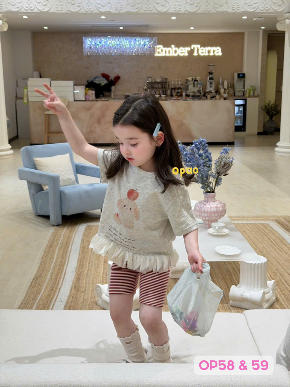 OP59 - Quần thun sọc đỏ hãng Opao