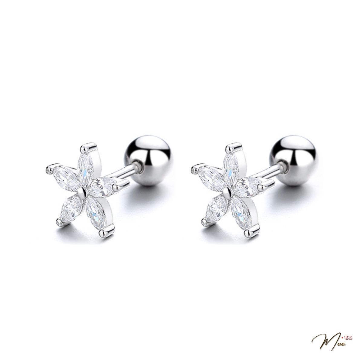 K255 - Khuyên tai hoa nhí pha lê