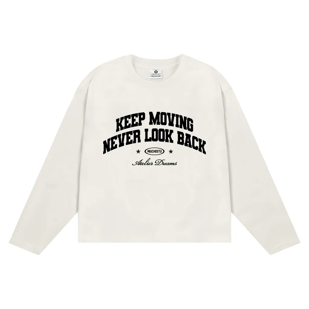 Áo thun boxy tay dài basic style in chữ 2634 Miucho vải cotton 2 chiều cao cấp dày dặn đứng form in mix_thumbnail_9