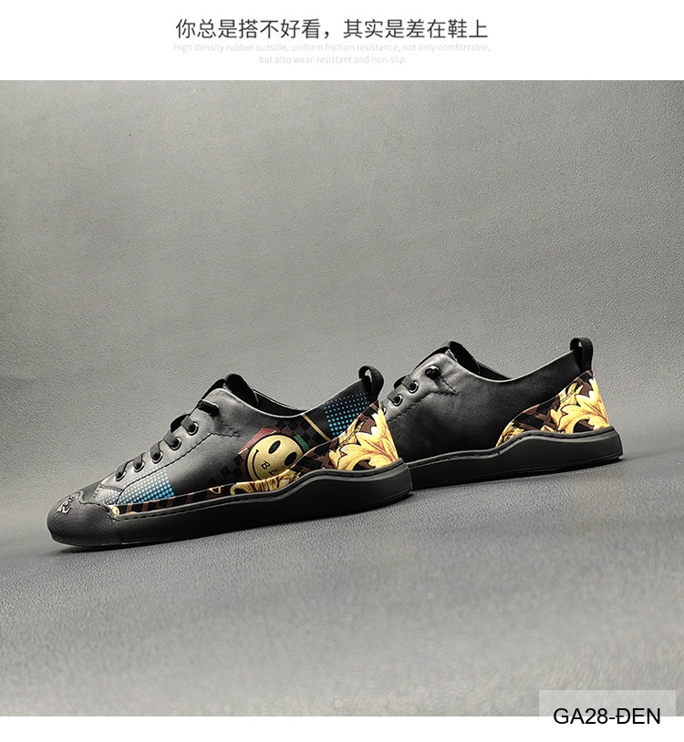 GA28 - Giày Sneaker Nam Da Bò Thiết Kế Smile Độc Đáo, Phong Cách Thường Ngày_thumbnail_20