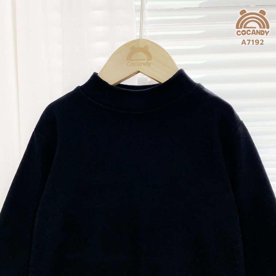 Áo dài Warmish ĐEN trơn cổ 3 phân_thumbnail_2