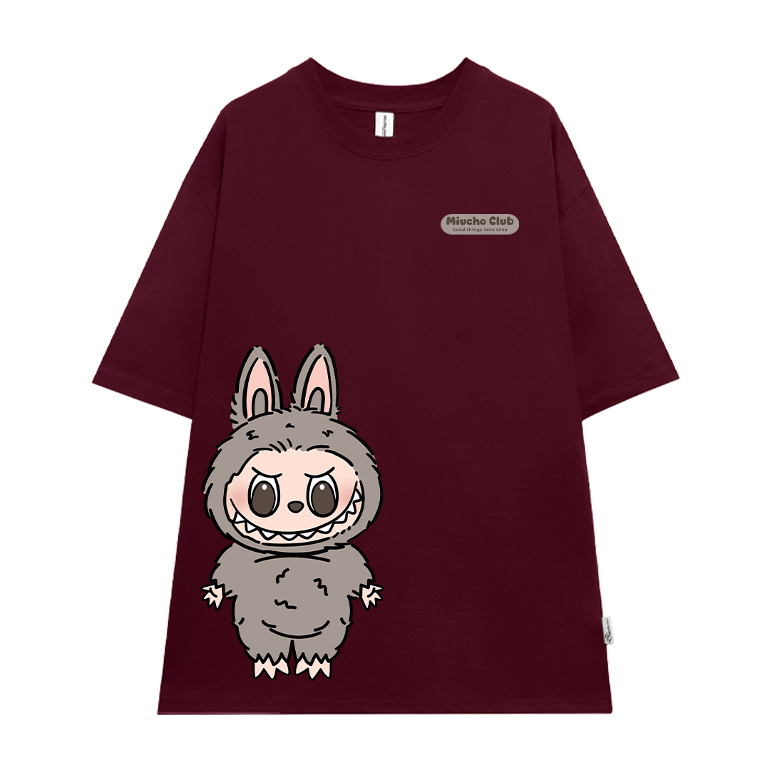 Áo thun labubu form rộng nhiều màu ATD1468 Miucho vải cotton cổ tròn in mix_thumbnail_14