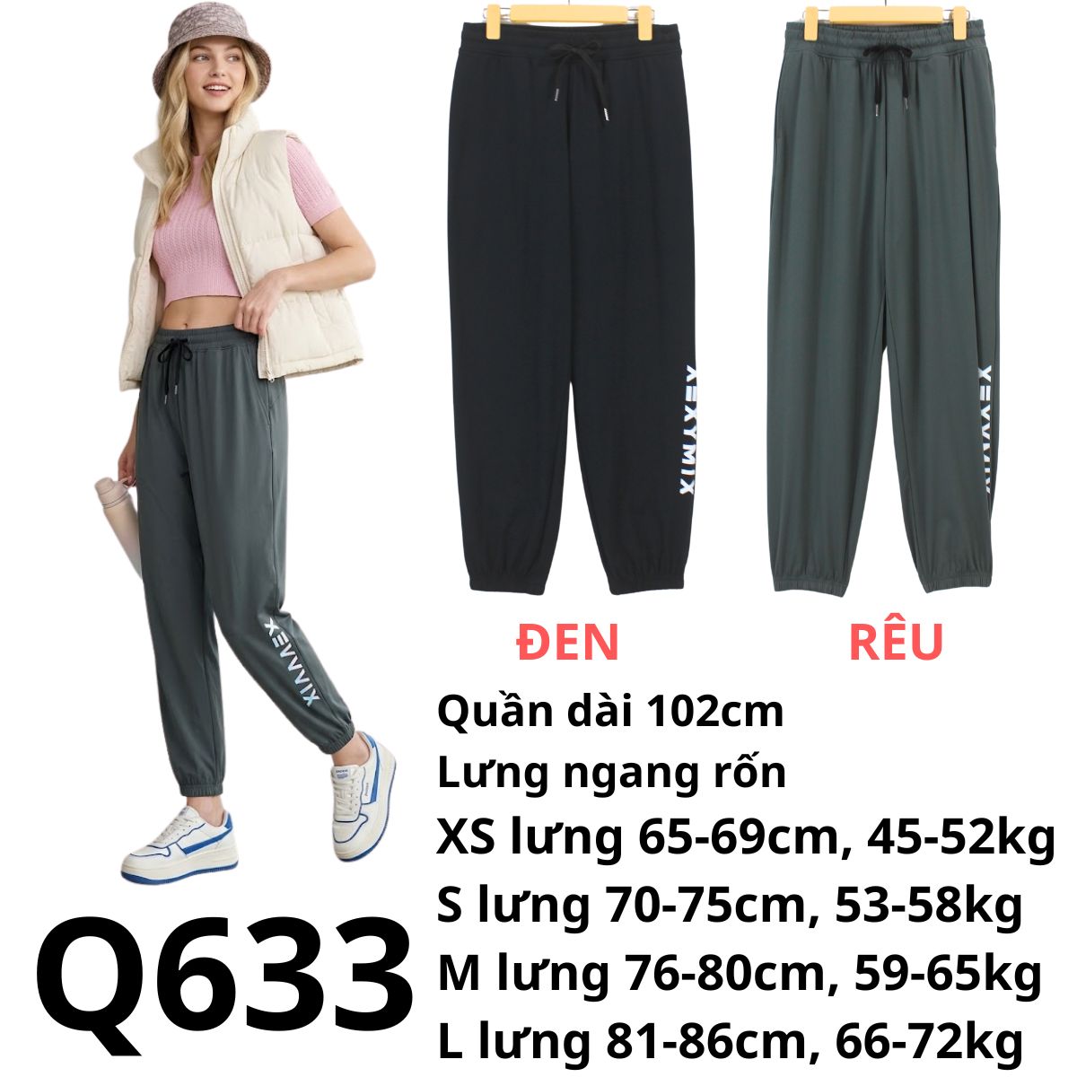 Q633- Quần Jogger thể thao