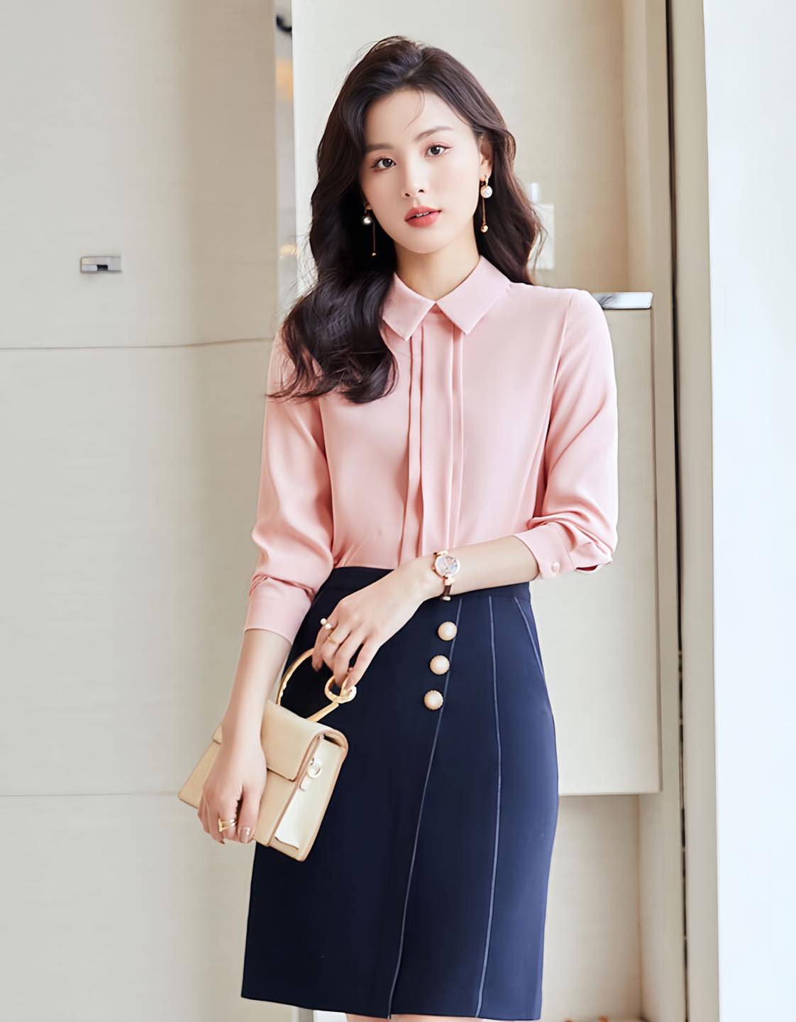 Sơ mi cổ đức xếp ly thân trước SM23-001_thumbnail_2