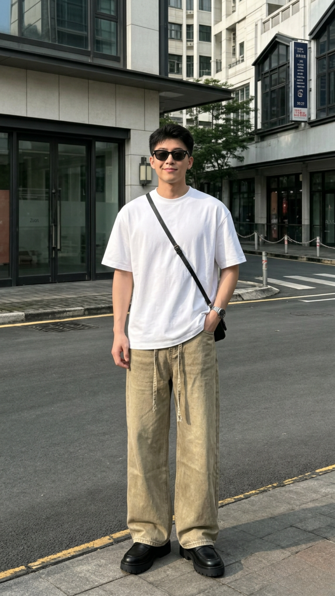 Áo thun trơn form rộng ATT01 Miucho vải cotton cổ tròn in basic Top Trắng_thumbnail_3