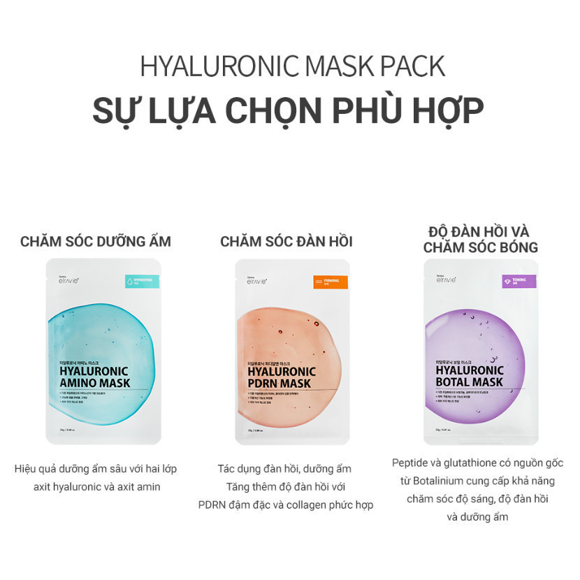 Mặt Nạ Dưỡng Ẩm, Săn Chắc & Đàn Hồi Elravie Hyaluronic PDRN Mask 01 Miếng 25g_thumbnail_7