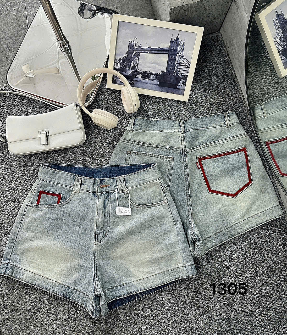 Quần short jean viền túi kiểu bigsize QSJ1305 dành cho nàng béo mập từ 55-90kg_thumbnail_8