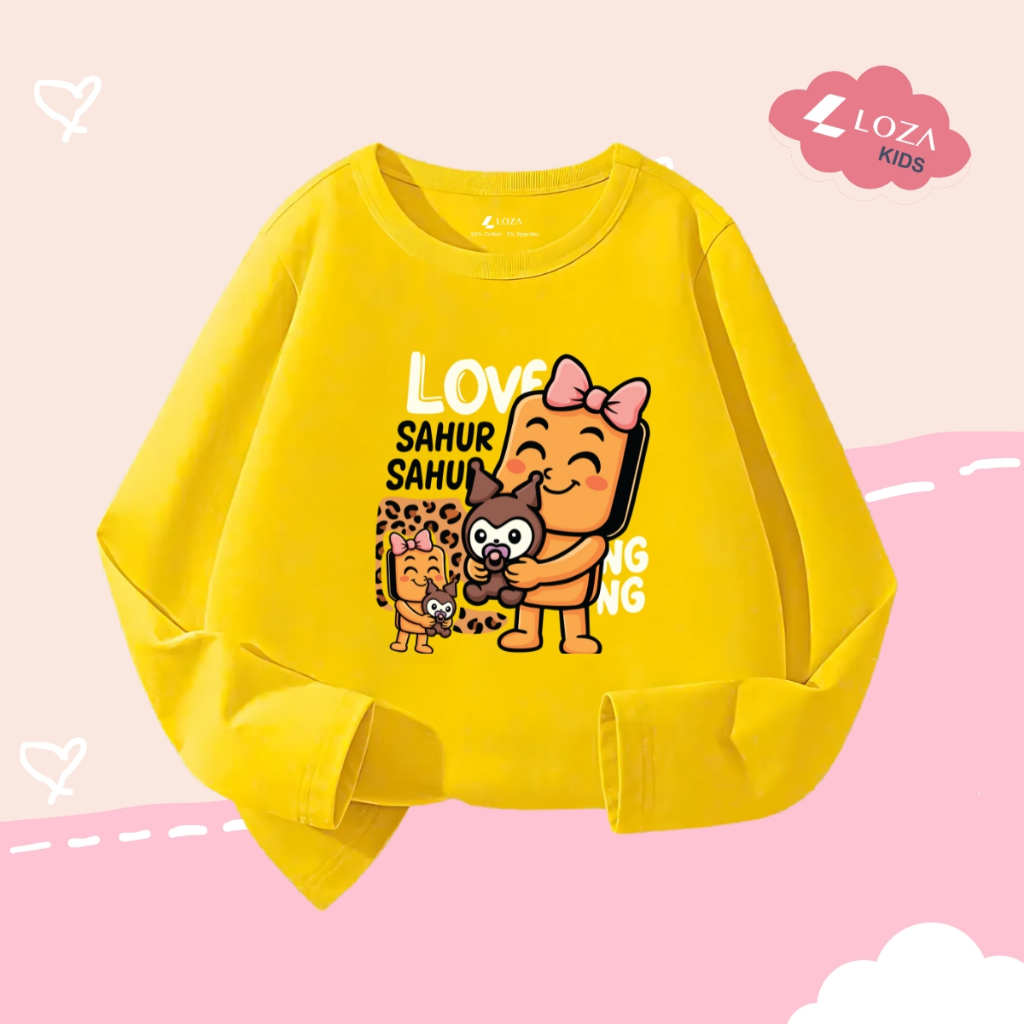 Áo thun dài tay bé gái in hình SAHUR SAHUR, BALLERINA CAPUCHINA - Loza Kids  KT002_thumbnail_4