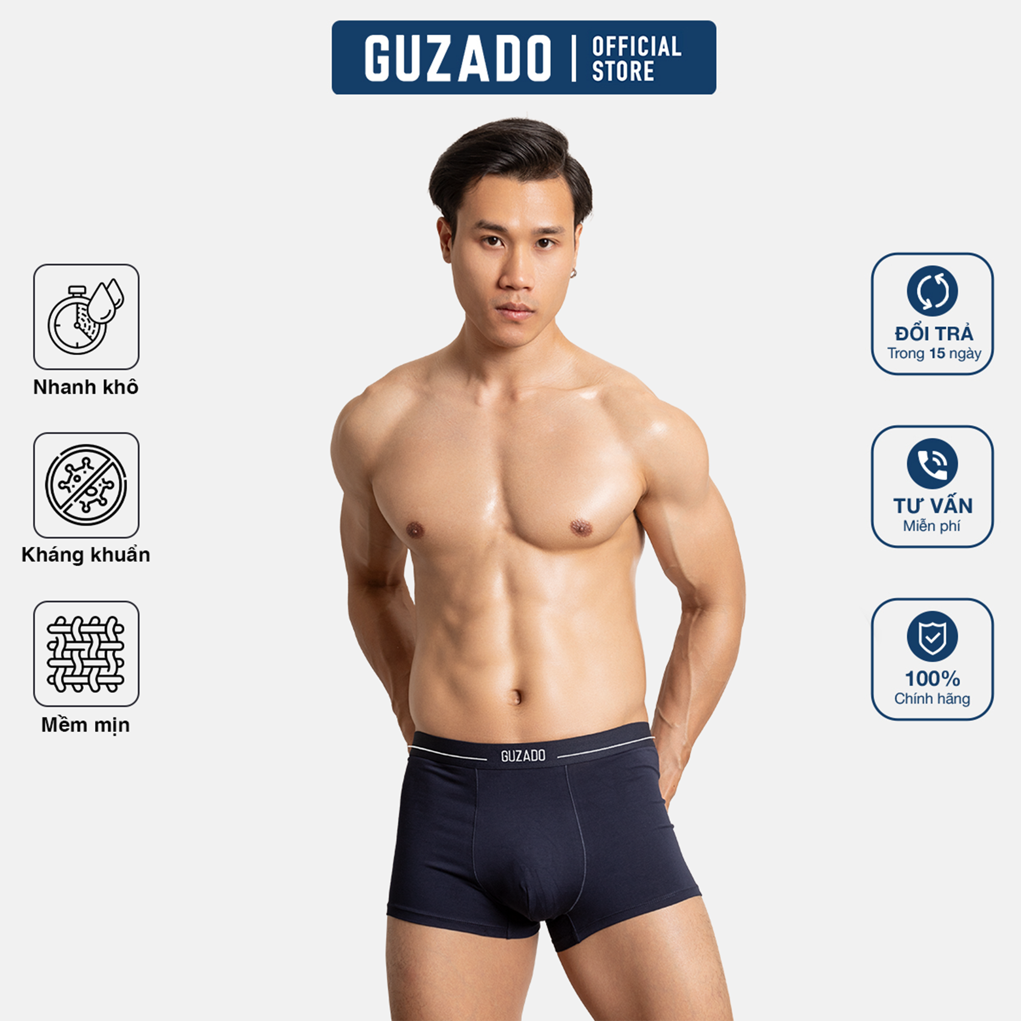 Quần Lót Boxer Thông Hơi Cao Cấp GBX03