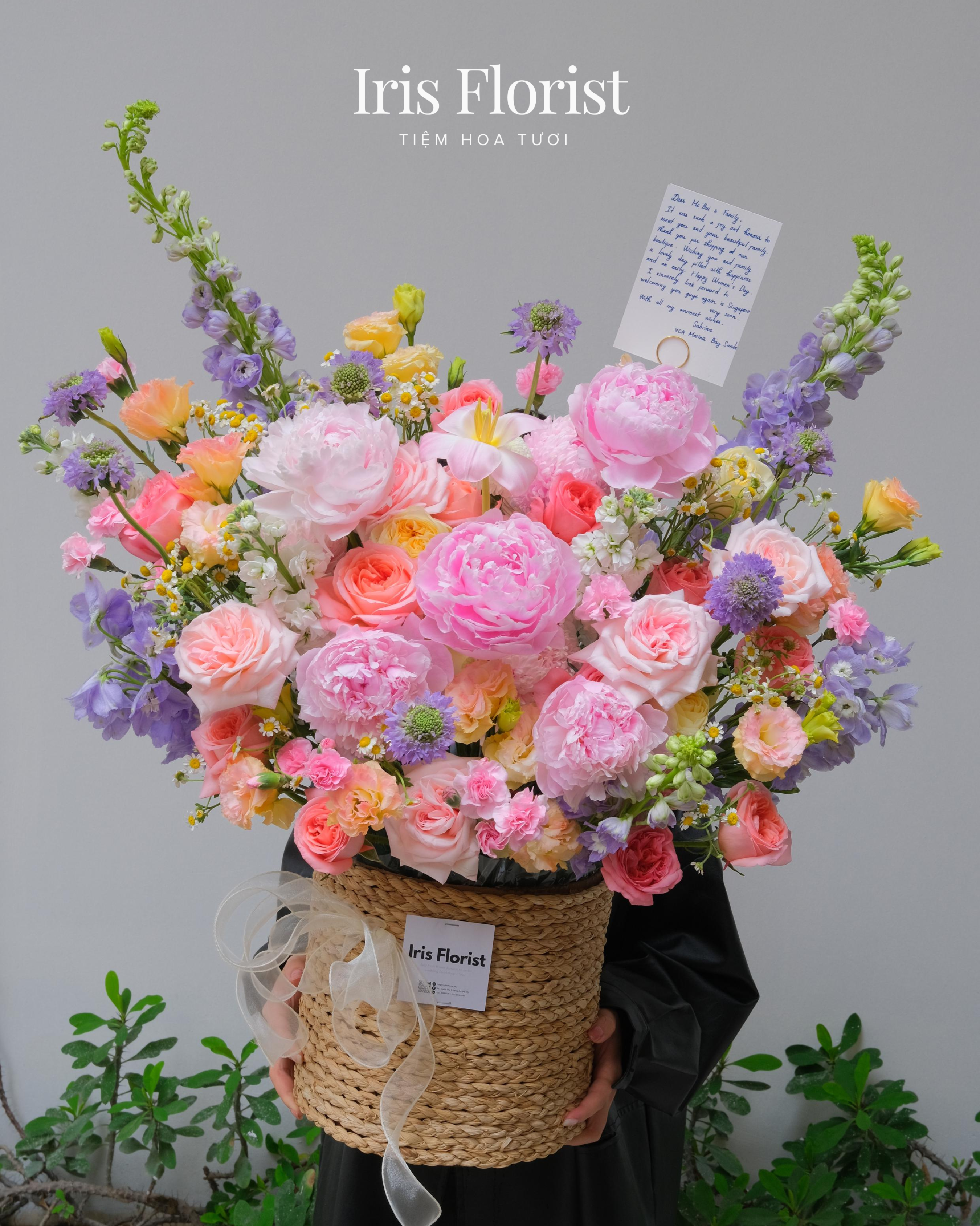 Hộp hoa Peony mix tone rực rỡ - Big Size