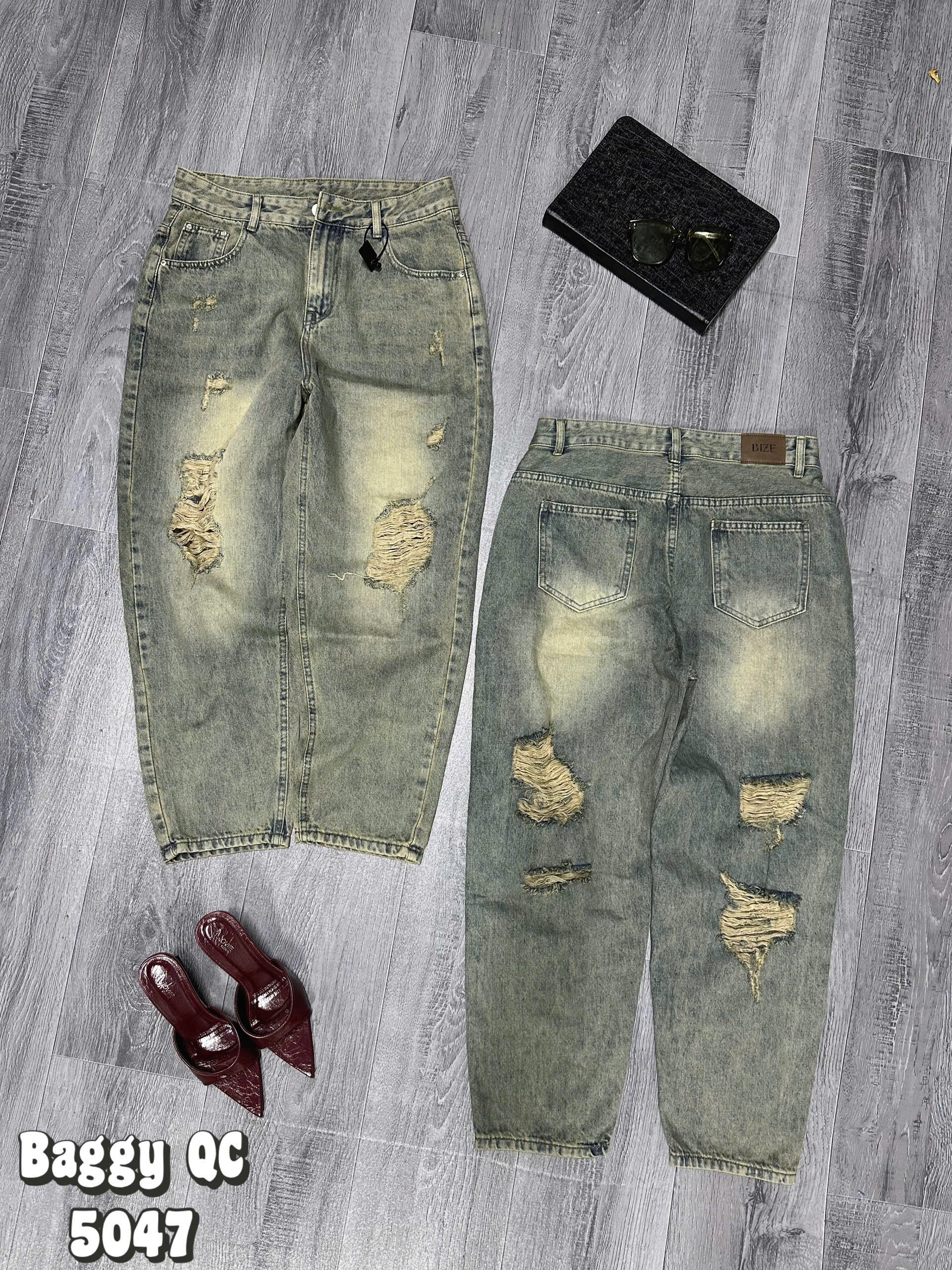 BIGSIZE - Quần baggy rách 2 mặt T-QJ5047_thumbnail_3