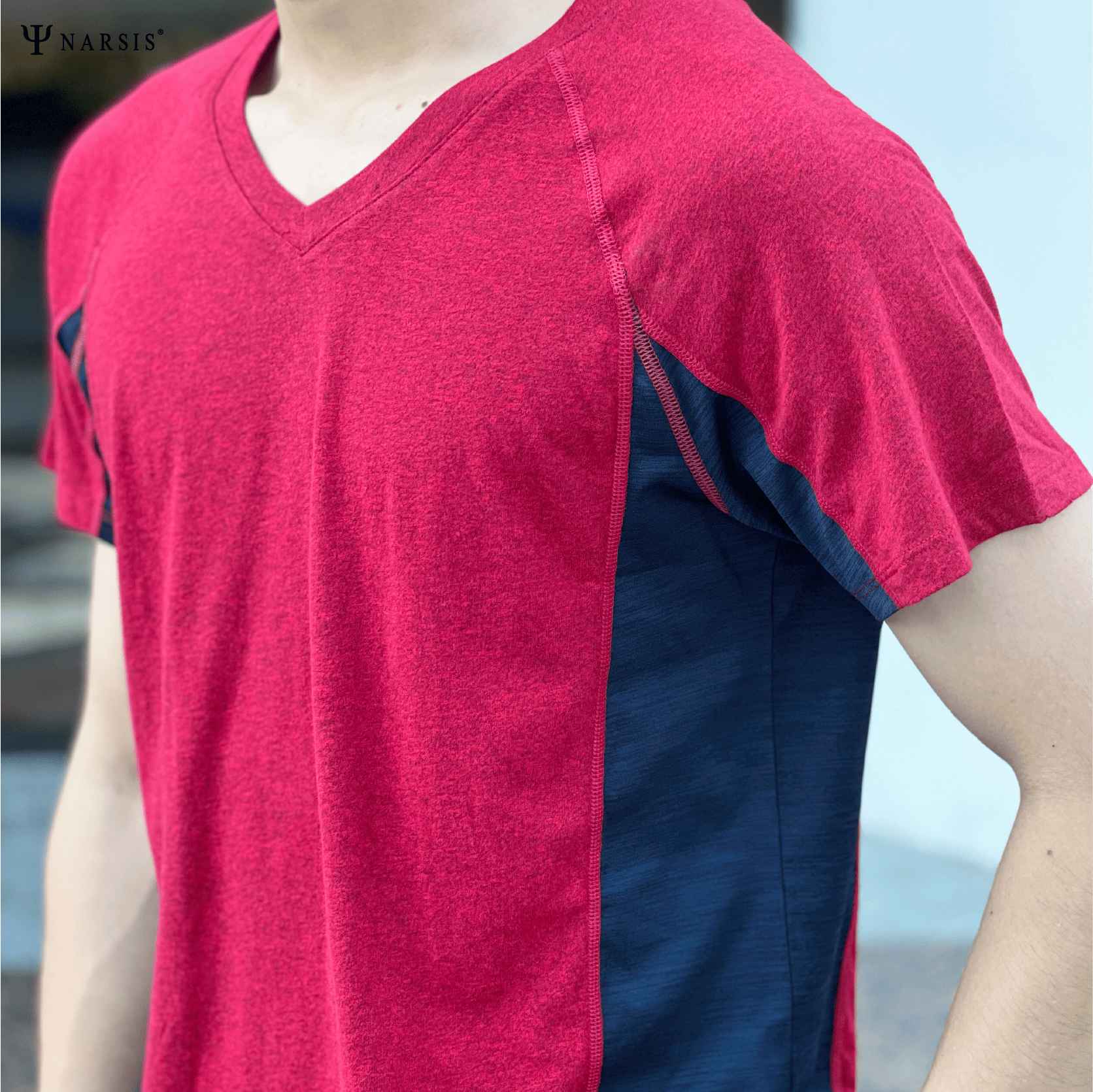 BỘ QUẦN ÁO THỂ THAO NAM TẬP GYM NARSIS - PRO-ACTIVE ĐỎ KHỎE KHOẮN E2001 NARSIS CHẤT LIỆU THOÁNG M..._thumbnail_1