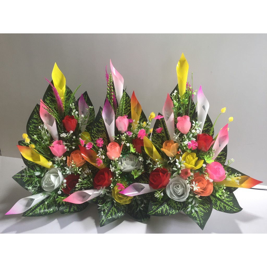 Hoa Hồng Điện Đổi Màu Trang Trí 15 Bông ( Hoa Giả )- Hoa để bàn thờ - Quà tặng Công Giáo NS1294_thumbnail_0