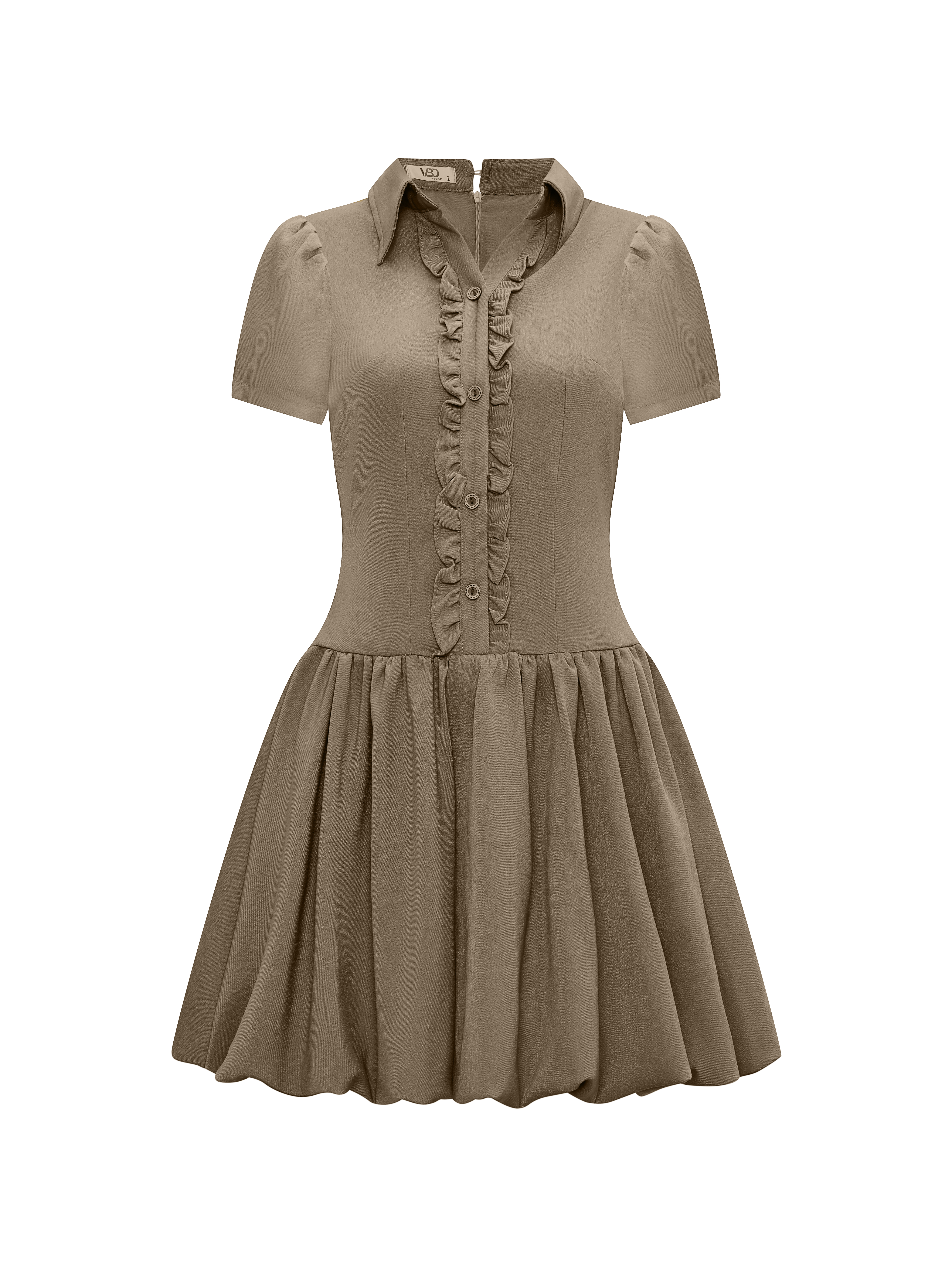 BIGSIZE NỮ - Đầm kiểu tùng bí kiểu V-DA198_thumbnail_4