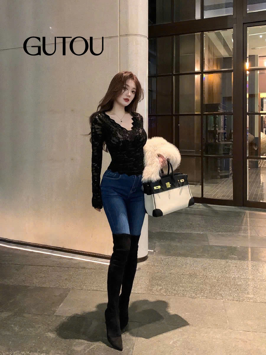 [ GUTOU ] Áo Ren Hoa Tay Dài Julie Lace_thumbnail_9