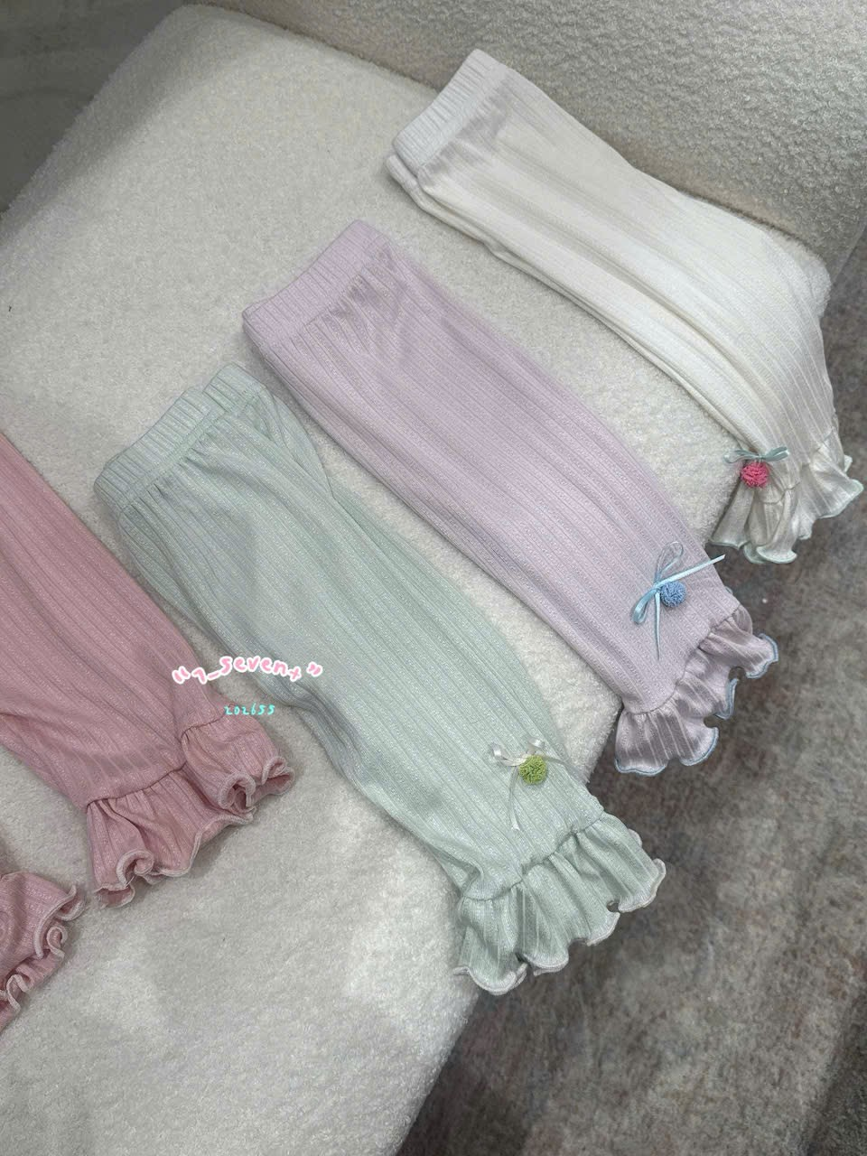 H175 - Quần thun tăm dáng lửng gấu bèo 4 màu hãng Seven