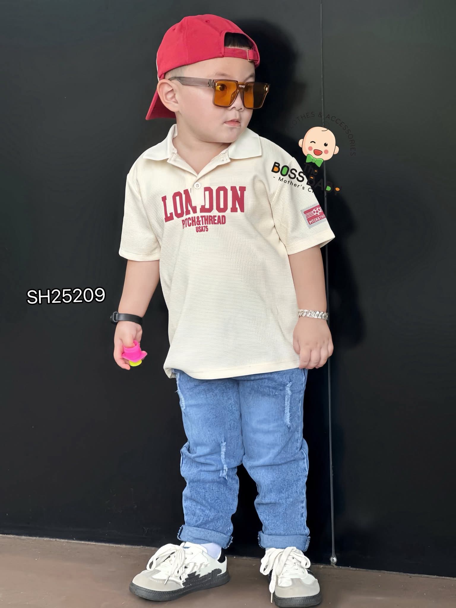 Set bộ polo jean dài xanh LONDON