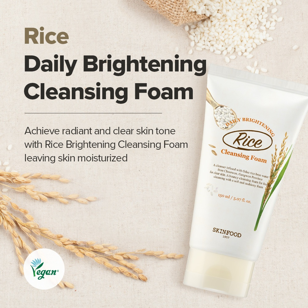 SKIN FOOD Rice Cleansing Foam 150ml_thumbnail_2