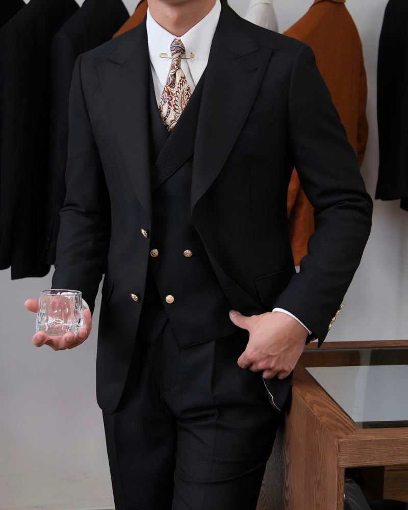 Bộ Suit 3 Mảnh Jet Black Milano (Jacket + Gile+ Trousers)_thumbnail_7