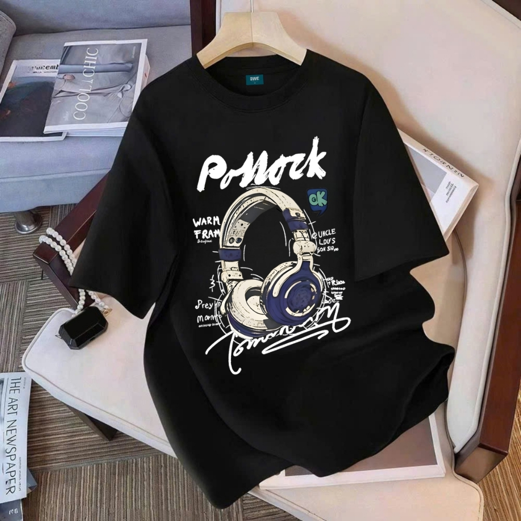 Áo thun unisex UX30-1182 PONOCK hình tai nghe dáng oversized local brand WETEE_thumbnail_2