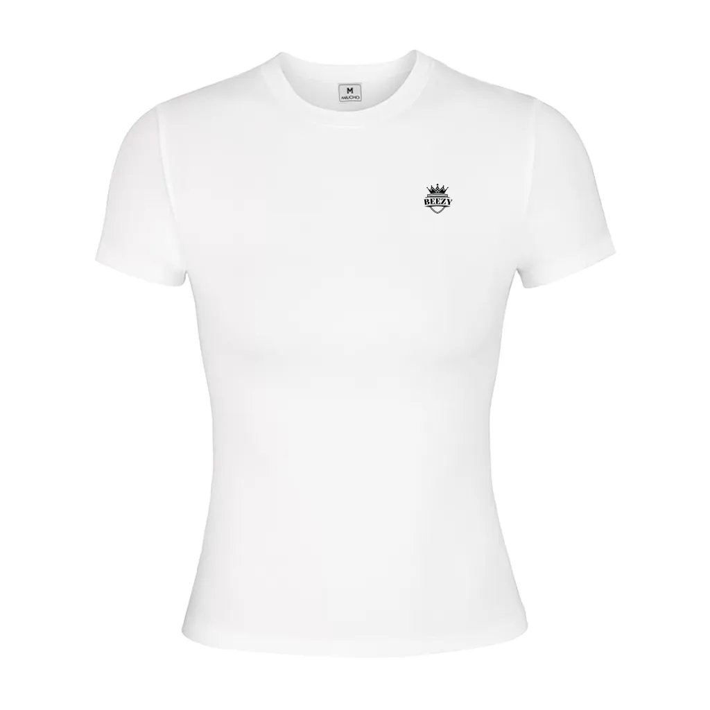 Áo baby tee form ôm Miucho visco dày dặn thoáng mát thấm hút tốt in logo basic 2728_thumbnail_0