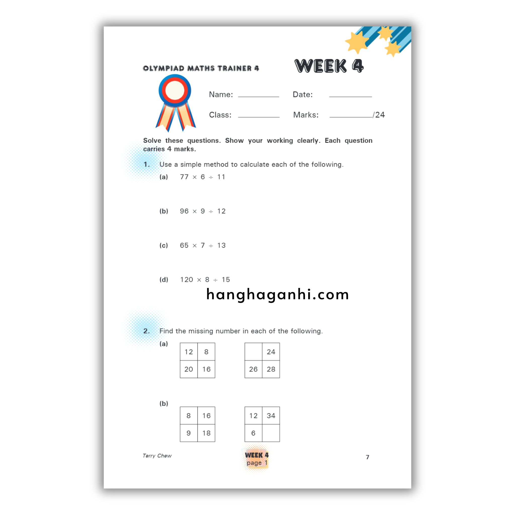 Olympiad Maths Trainer level 4- Sách Toán Tiếng Anh Singapore cho bé lớp 4_thumbnail_3