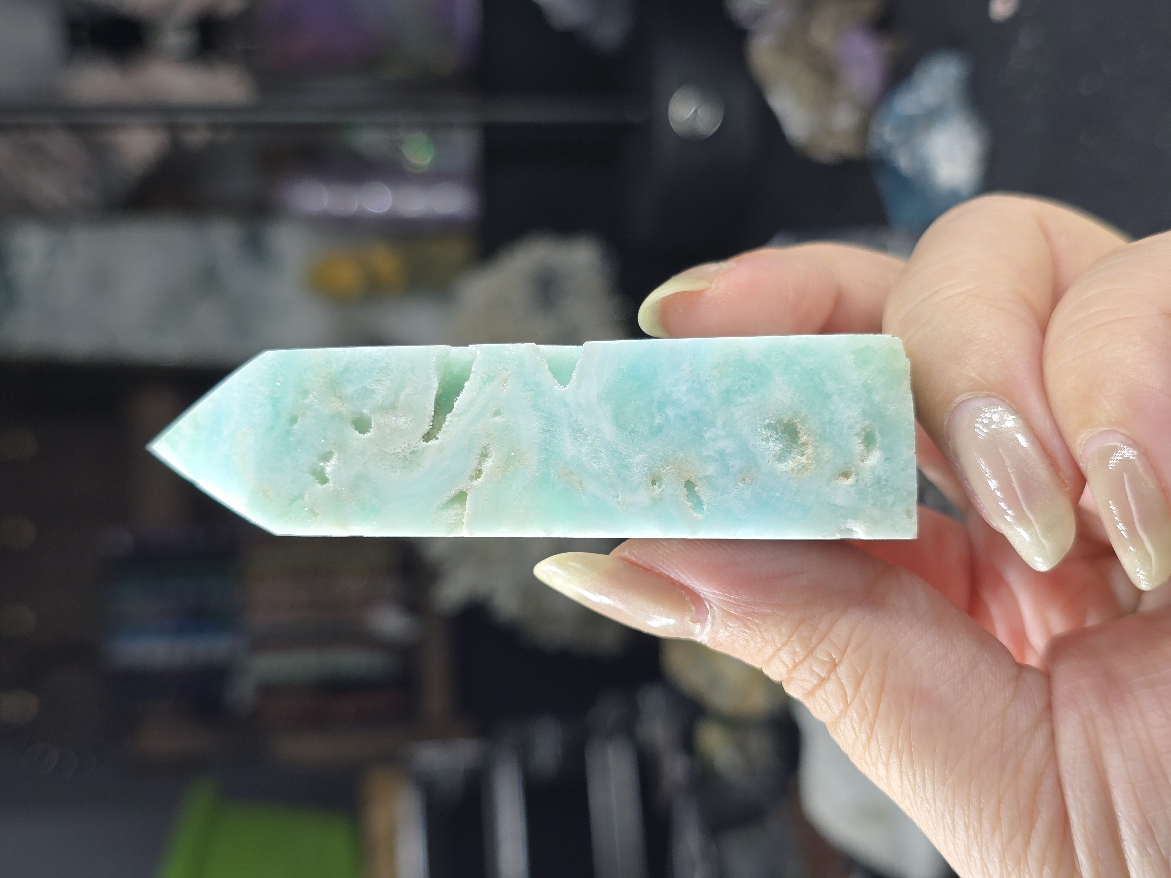 Trụ bán thô Blue Aragonite_thumbnail_4