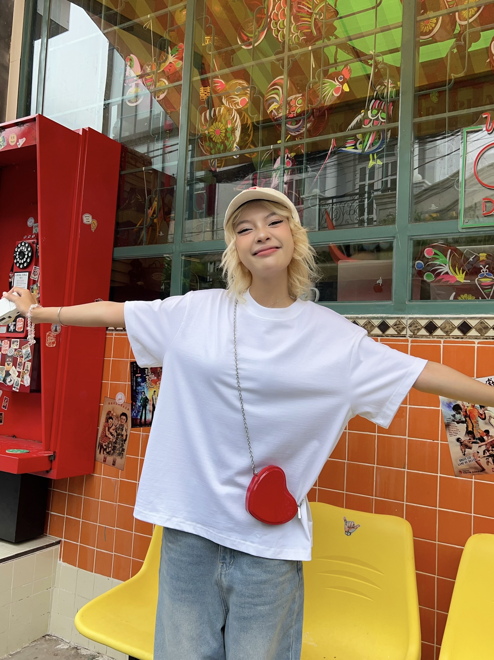 Áo thun trơn unisex form boxy AXT01 Miucho chất vải cotton co giãn 2 chiều_thumbnail_13