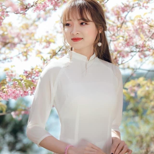 Áo Dài Nữ Học Sinh 2 Tà Tay Lỡ Lụa Mỹ HS09_thumbnail_0