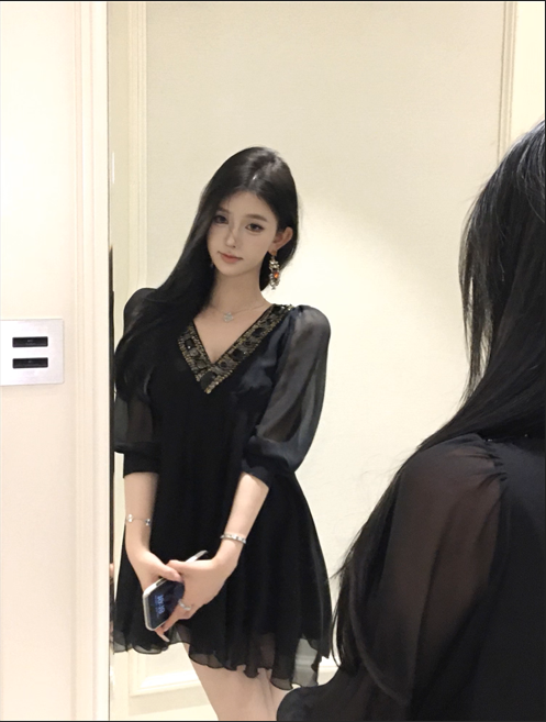 Đầm Chiffon Đen Sang Trọng_thumbnail_2