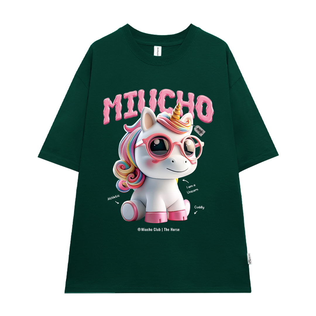 Áo thun form rộng 12 con giáp tuổi Ngọ ATD1245 Miucho tay ngắn cổ tròn in mix_thumbnail_11