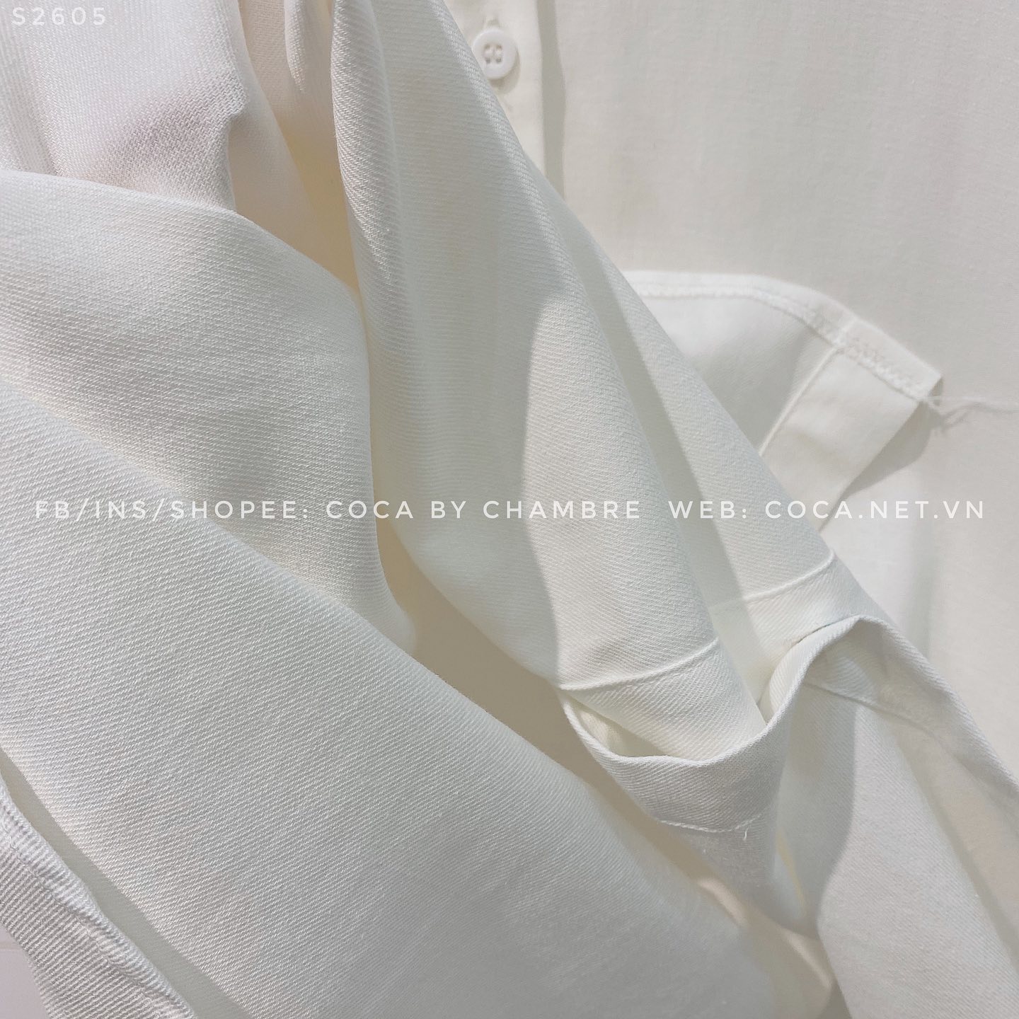 Áo sơ mi thô cotton trơn 2 nắp túi form rộng Hàn Quốc_thumbnail_2