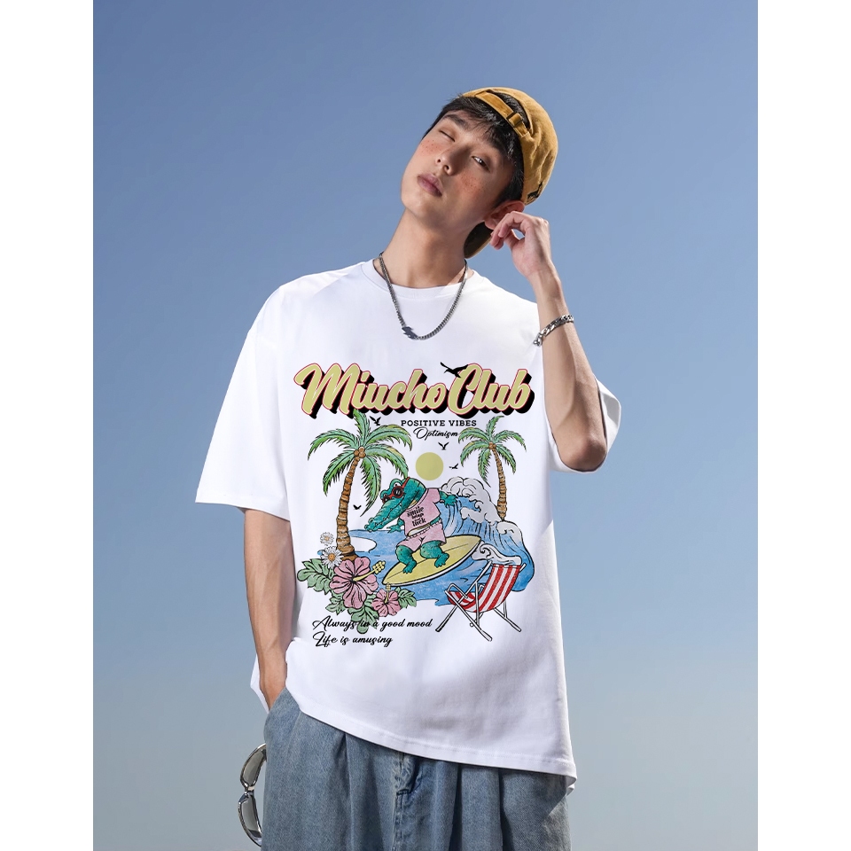 Áo thun nam form rộng ATD1150 Miucho Man áo phông tay ngắn cổ tròn in mix BST hè biển_thumbnail_4