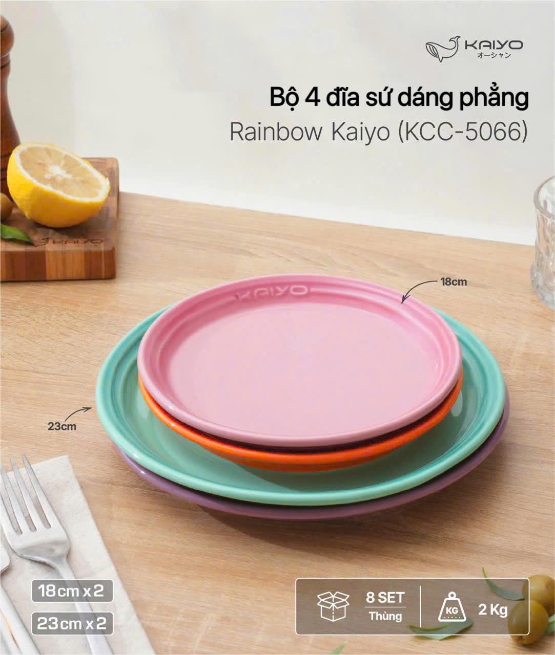 SET 4 ĐĨA GỐM SỨ CẦU VỒNG_thumbnail_1