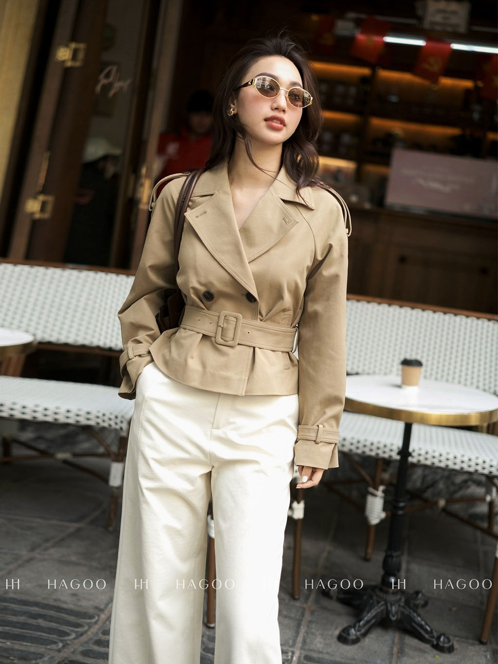 Áo khoác kaki ngắn đai eo HAGOO_thumbnail_9