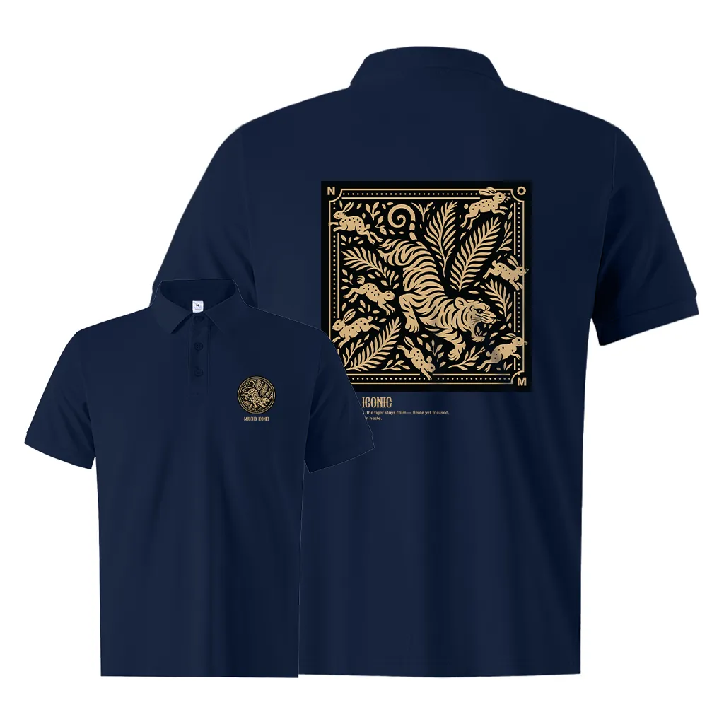 Áo polo nam form vừa Tiger 2502 Miucho Iconic chất vải cá sấu thoáng mát cổ trụ in graphic_thumbnail_10