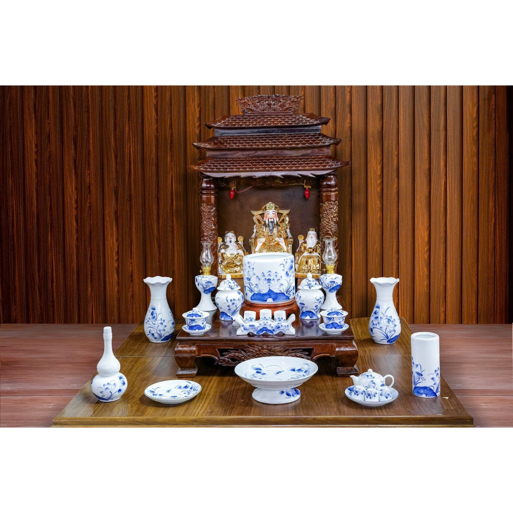 Bát Sâm Hoa Sen Thờ Cúng MEN SEN CHÀM Bát Tràng - Nghệ nhân chế tác_thumbnail_8