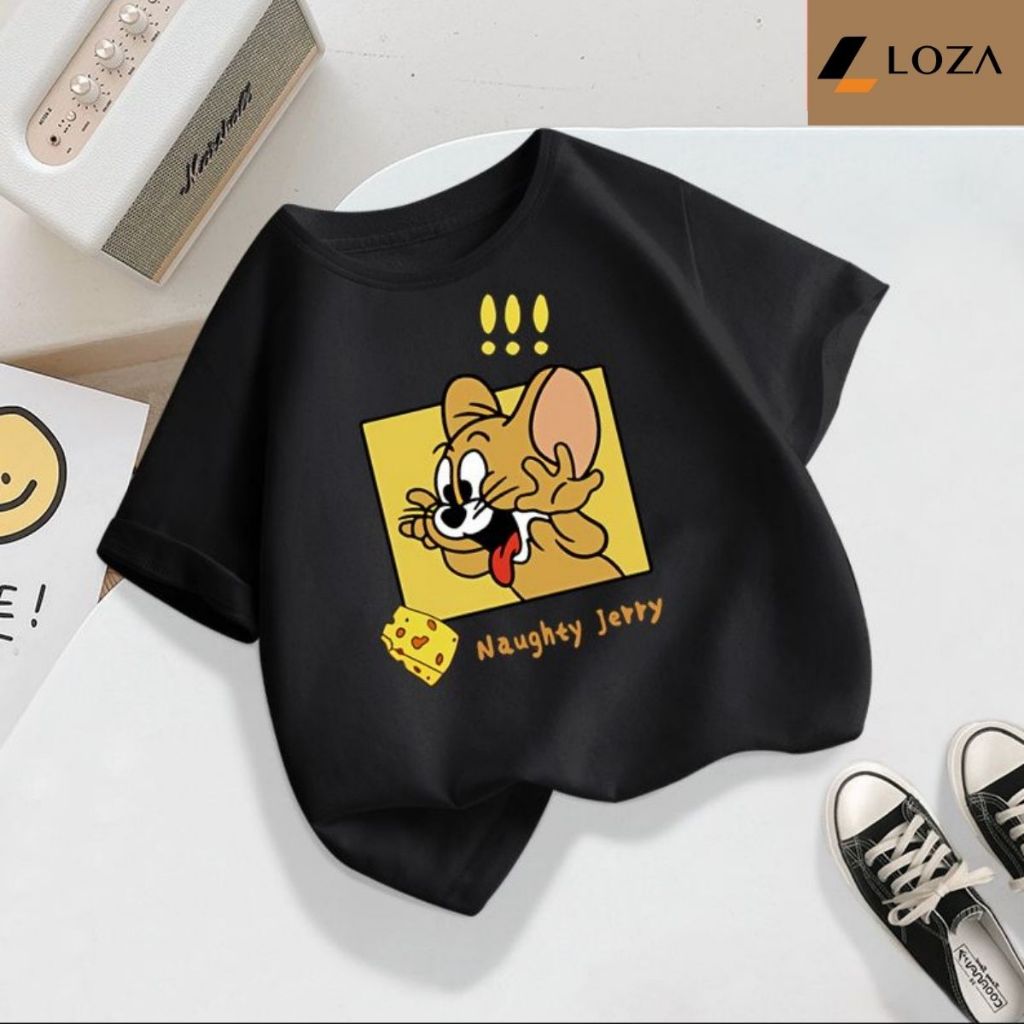 Áo phông trẻ em hình chuột Jerry cho bé trai và bé gái từ 15-42kg - Áo phông trẻ em Loza - AT2419_thumbnail_3