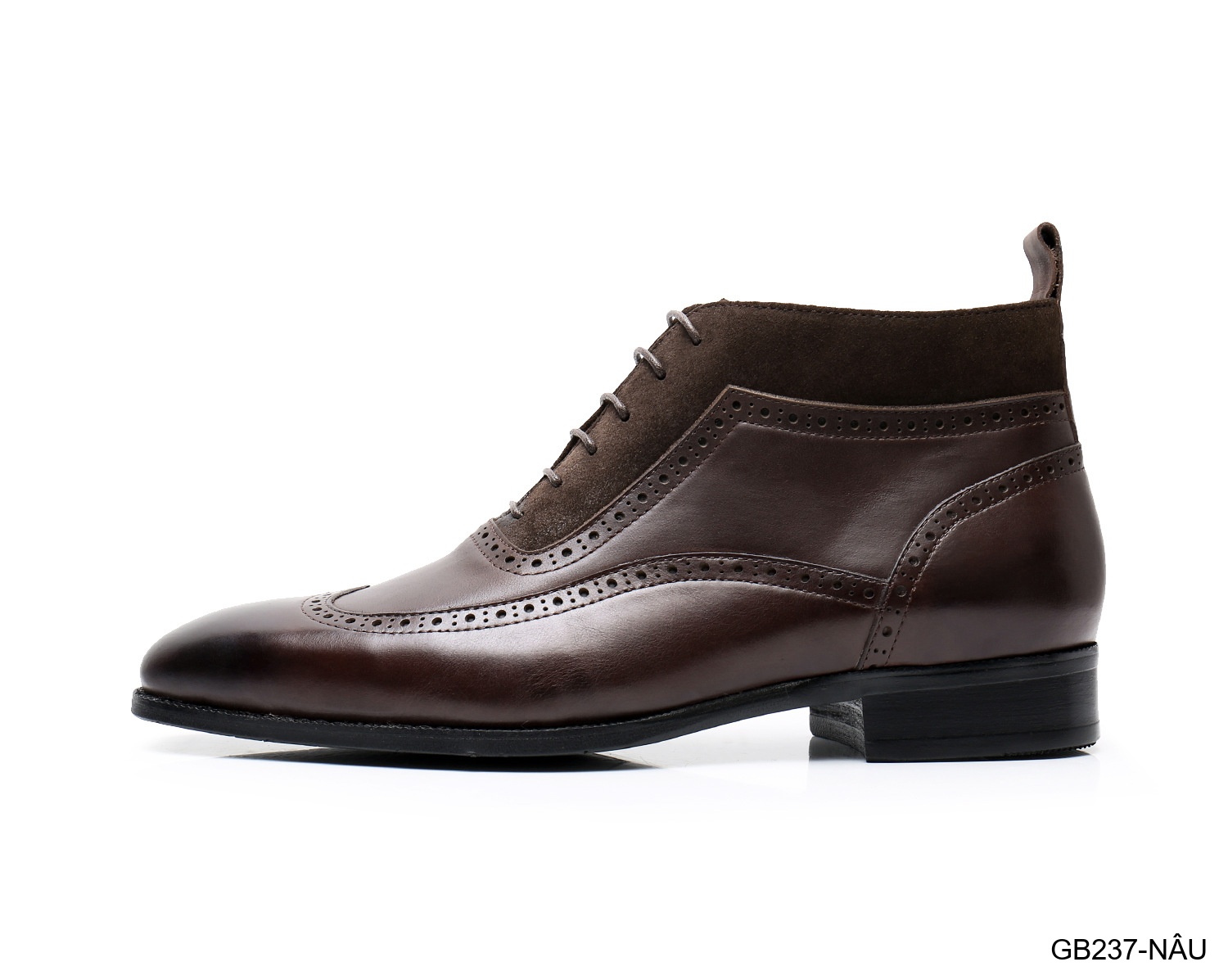 GB237 - Giày Chelsea Nam Da Bò Phong Cách Anh Quốc Đế Cao Su Chống Trượt Màu Đen Nâu_thumbnail_20