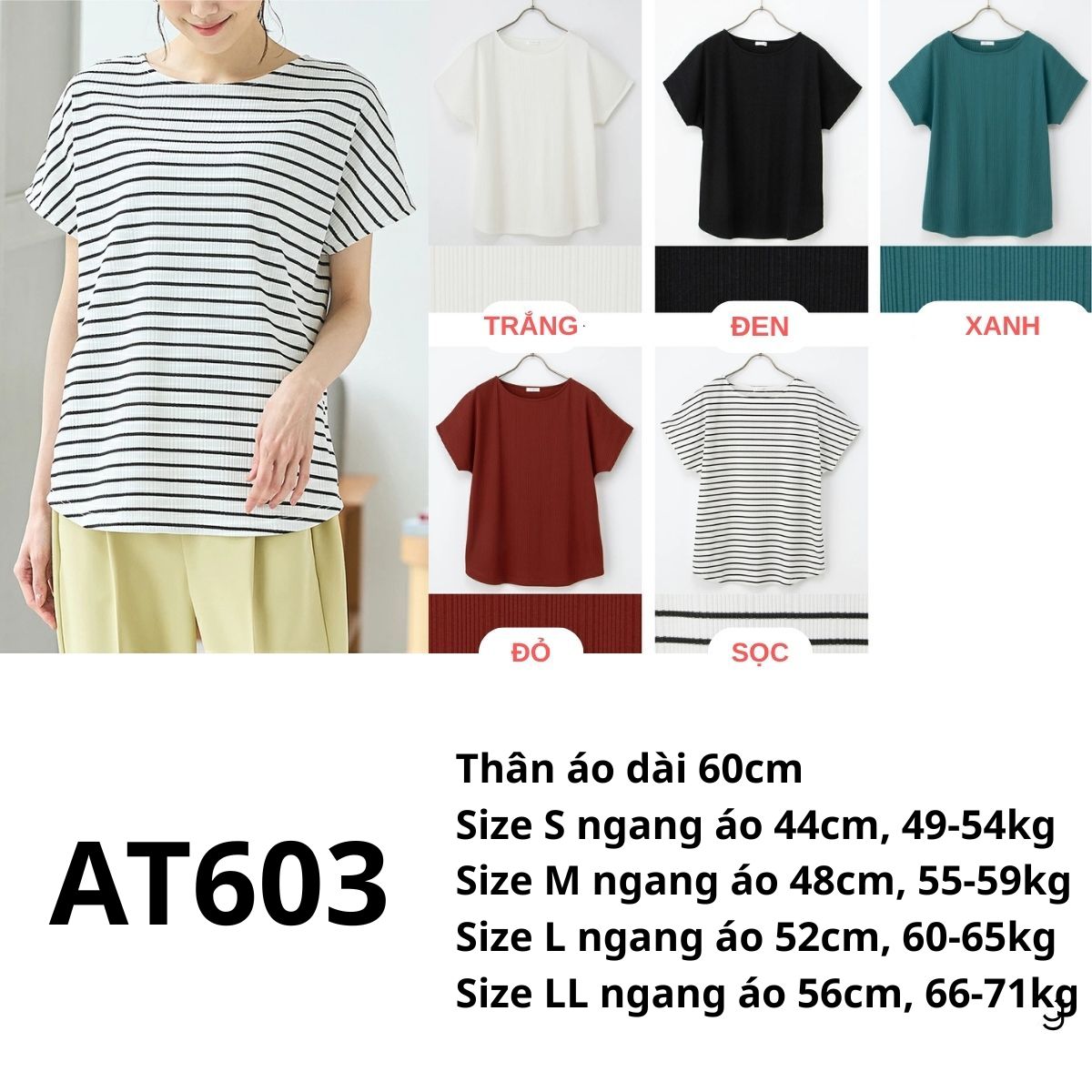 AT603-ÁO THUN GÂN NHẬT