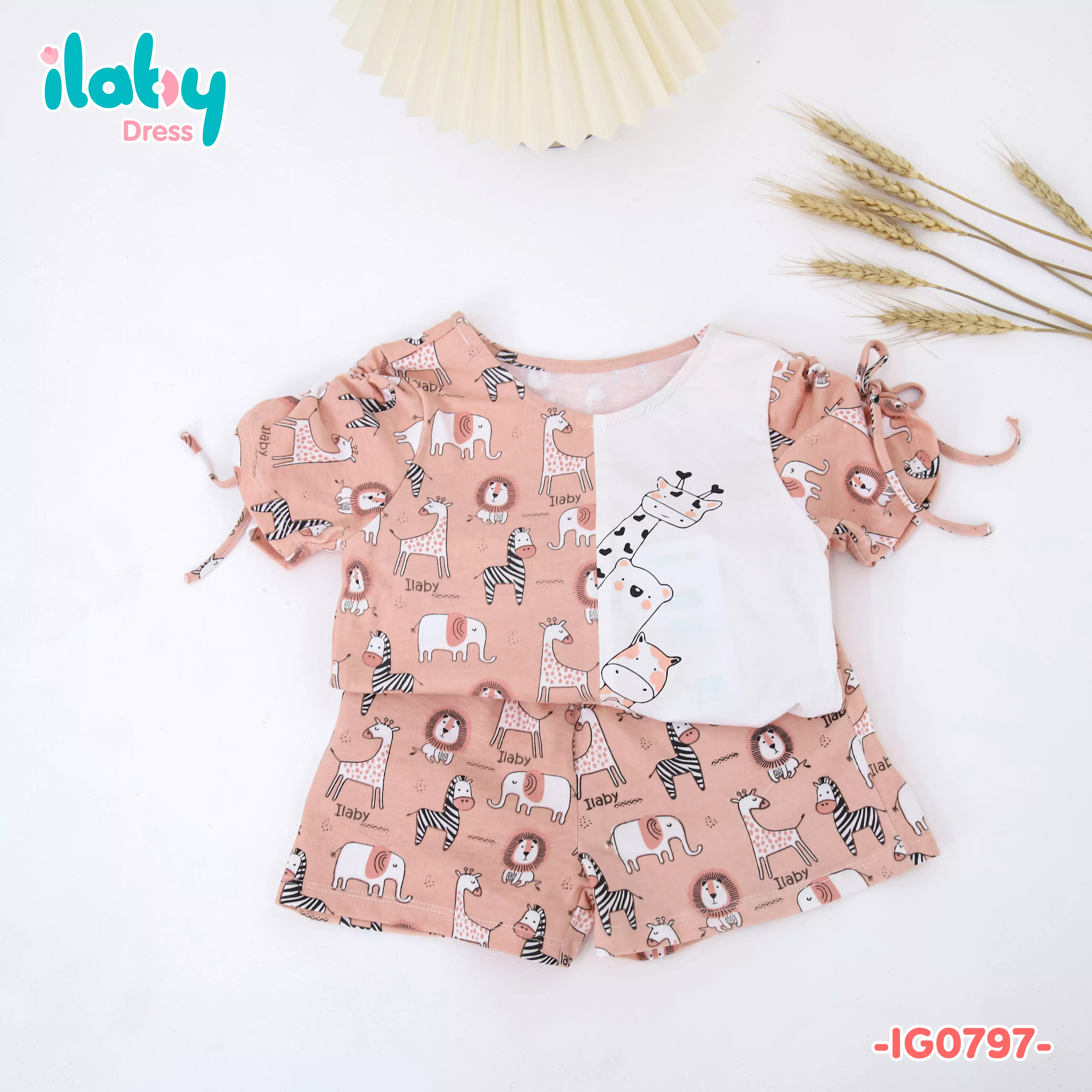 Bộ thun bé gái in sở thú_thumbnail_5