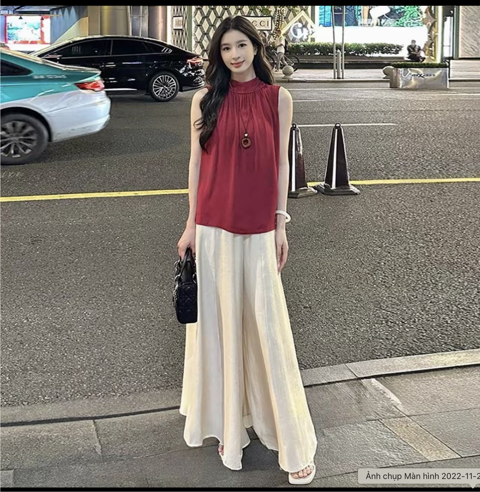 Áo kiểu cổ lọ cột nơ