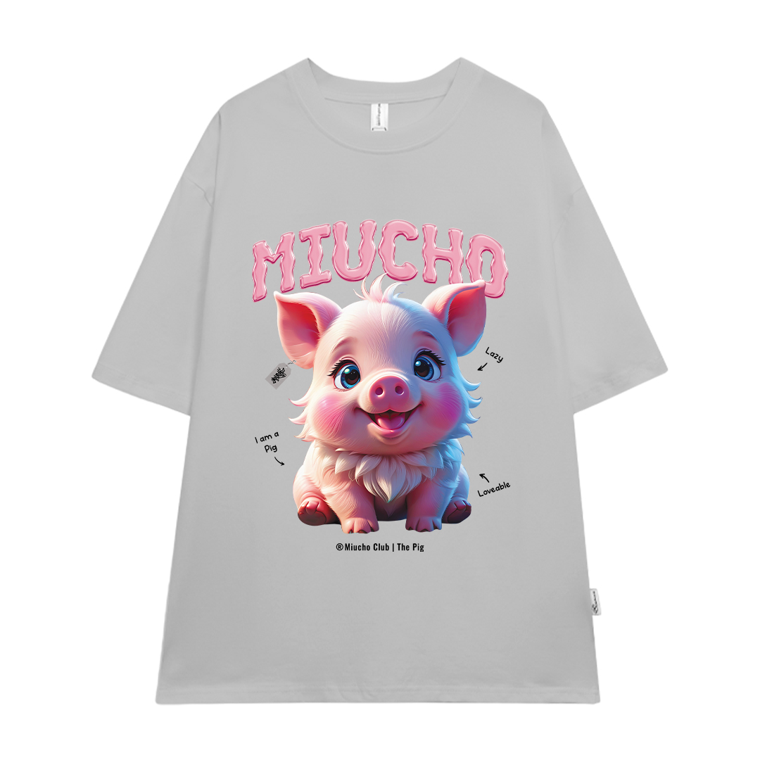 Áo thun form rộng 12 con giáp tuổi Hợi (tuổi heo) ATD1242 Miucho tay ngắn cổ tròn in mix_thumbnail_21