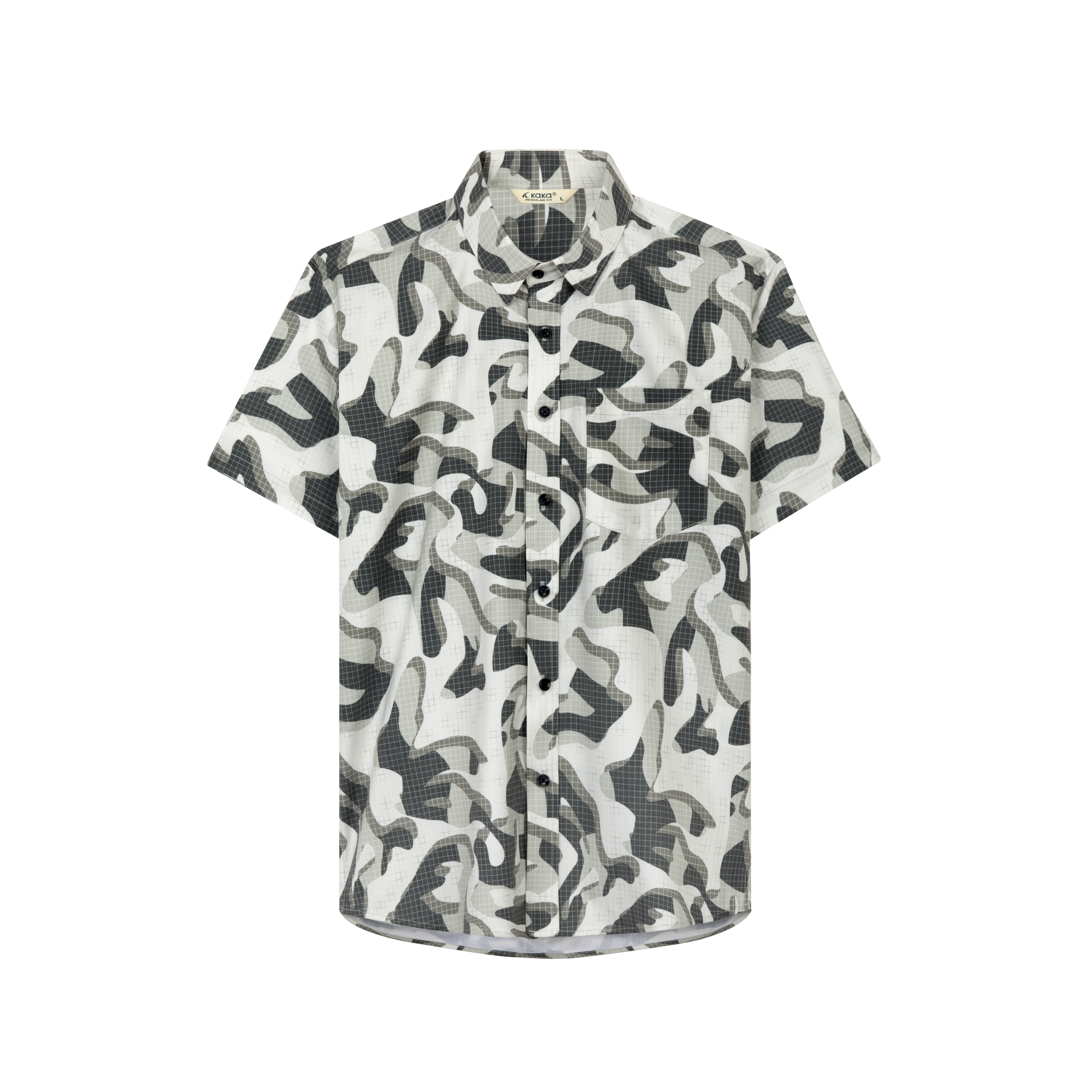 Áo Sơ Mi Kaka Hoạ Tiết Vạt Tôm