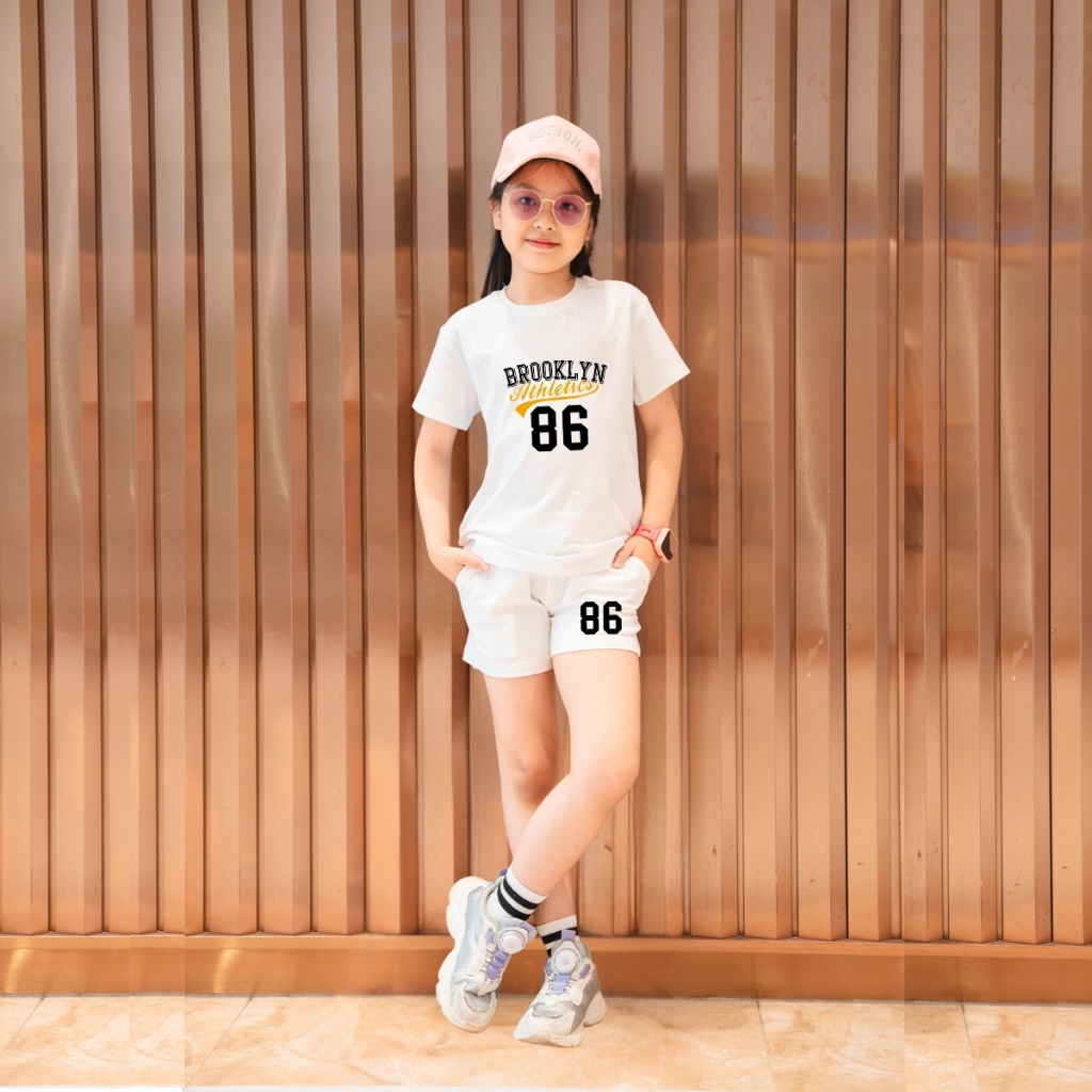 Bộ cộc tay bé gái mùa hè in số 86 -Quần áo trẻ em nữ cân nặng từ 15-40kg-  Loza Kids SB98_thumbnail_6