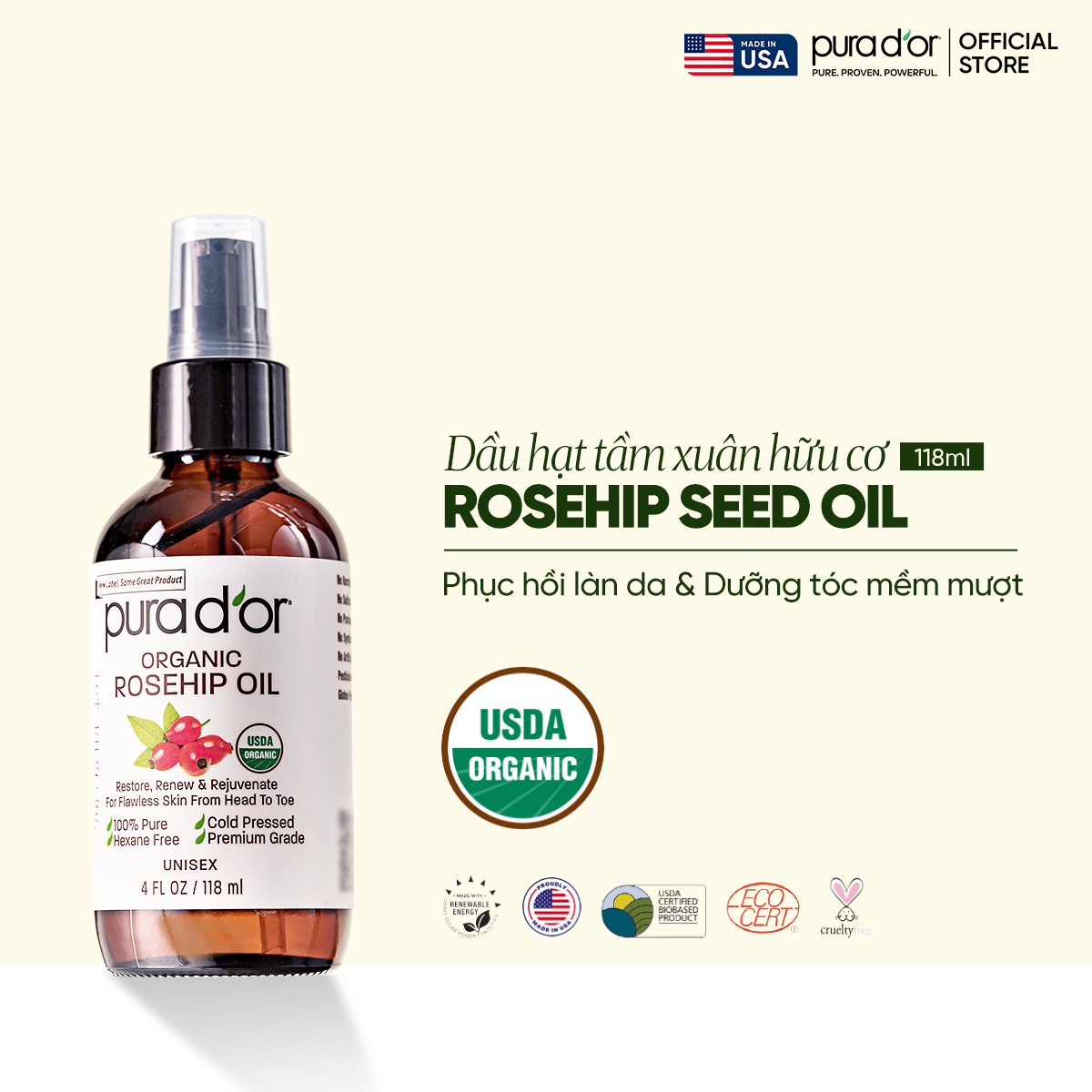 X[QUÀ TẶNG KÈM - KHÔNG BÁN]  Dầu hạt tầm xuân hữu cơ 118ml