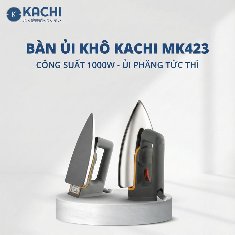 Bàn ủi khô Kachi MK423 1000W - Là phẳng mọi nếp nhăn, an toàn cho mọi loại vải_thumbnail_7
