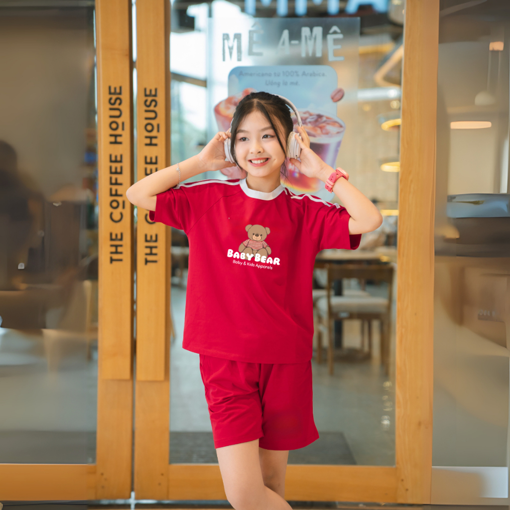 Bộ đồ bé gái phối viền in hình 'Gấu Baby Bear'  - Loza Kids BF330_thumbnail_3